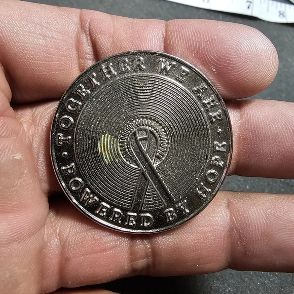 We Are All In This Together Powered By Hope Silver Tone Copper Token Coin shows - Picture 2 of 4